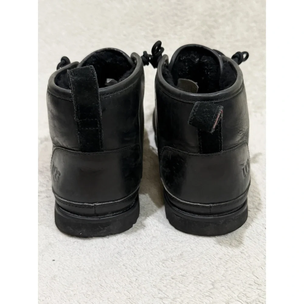 UGG Neumel Waterproof Leather Chukka Boots Mens 13 Black Lined 1017254